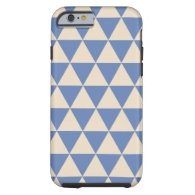 Blue And Creamy White Triangle Pattern Tough iPhone 6 Case