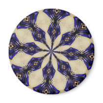 Blue and Garnet Kaliedoscope magnets by thebeaddoodler Blue and Garnet Kaliedoscope magnets