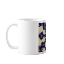 Blue and Garnet Kaliedoscope mugs by thebeaddoodler Blue and Garnet Kaliedoscope mugs