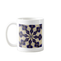 Blue and Garnet Kaliedoscope mugs by thebeaddoodler Blue and Garnet Kaliedoscope mugs