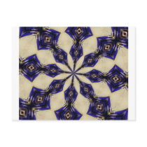Blue and Garnet Kaliedoscope postcards by thebeaddoodler Blue and Garnet Kaliedoscope postcards
