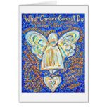 Blue and Gold Cancer Angel Card cards