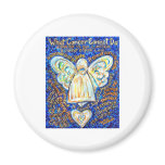 Blue and Gold Cancer Angel Magnet magnets