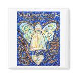 Blue and Gold Cancer Angel Magnet magnets