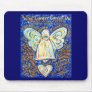 Blue and Gold Cancer Angel Mousepad