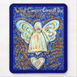 Blue and Gold Cancer Angel Mousepad mousepads