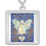 Blue and Gold Cancer Angel Necklace Jewelry