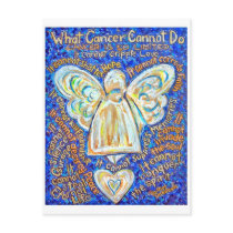 Blue and Gold Cancer Angel Postcard