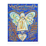 Blue and Gold Cancer Angel Postcard postcards