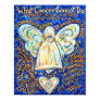 Blue and Gold Cancer Angel Posters