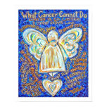 Blue and Gold Cancer Angel Poster (White Edge) posters