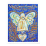 Blue and Gold Cancer Angel Poster (White Edge)