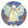 Blue and Gold Cancer Angel Stickers