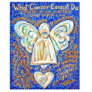 Blue and Gold Cancer Angel T-shirt (Print on Back)