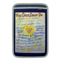 Blue and Gold Cancer Cannot Do iPad Sleeve Case