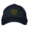 Blue and Gold Hearts Embroidered Hat embroidered hats by mothersdaytshirts Blue and Gold Hearts Embroidered Hat embroidered hats