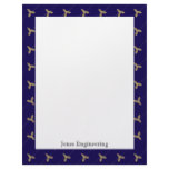Blue and Gold Holly Diamond Letterhead