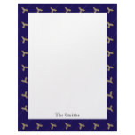 Blue and Gold Holly Diamond Letterhead