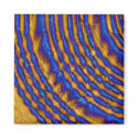 Blue and Gold Paint Spiral magnets by Abstraction Blue and Gold Paint Spiral magnets