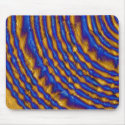 Blue and Gold Paint Spiral mousepads