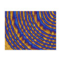 Blue and Gold Paint Spiral postcards by Abstraction Blue and Gold Paint Spiral postcards