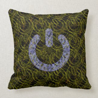 Blue and Gold Power Pillow
