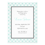 Blue And Gray Birthday Party Invitation