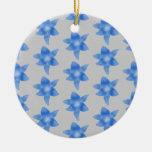 Blue and gray floral pattern. ornament