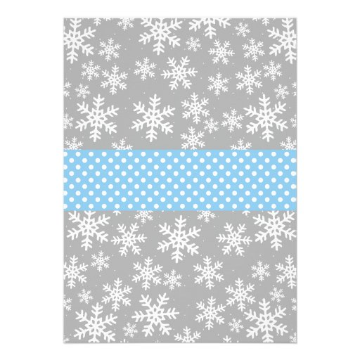 Blue and Gray Snowflakes Winter Onederland Cards