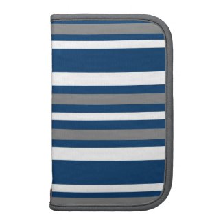 Blue and Gray Stripes Planner