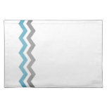 Blue and Gray Zig Zag Pattern Place Mat