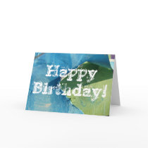 Blue and Green Abstract Paintings, Happy Birthday! cards