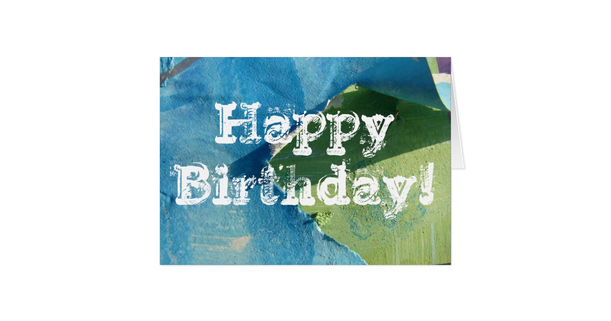blue and green abstract paintings happy birthday card happy birthday in green