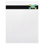 blue and green argyle heart colored crossbones des letterhead template