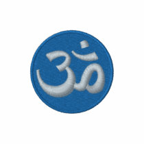 Blue and Green Aum Om Embroidered embroidered shirts by doonidesigns Blue and Green Aum Om Embroidered embroidered shirts