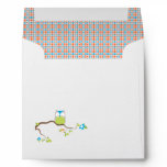 Blue and Green Baby Owl Envelope