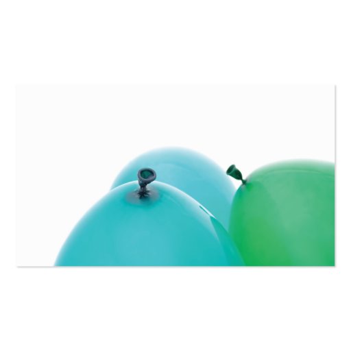 blue and green balloons business card