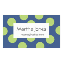 Blue and green calling card (#BUS 013) business cards