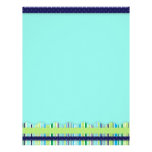 Blue and Green Candy Striped Letterhead