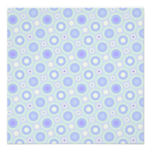 Blue and Green Circles First Communion Invitation