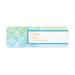 Blue and Green Design Address Label