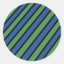 Blue and Green Diagonal Stripes Sticker