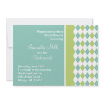 Blue and Green Diamond Invitation by kandelyn Blue and Green Diamond Invitation