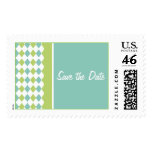 Blue and Green Diamond Postage