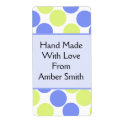 Blue And Green Dots Labels