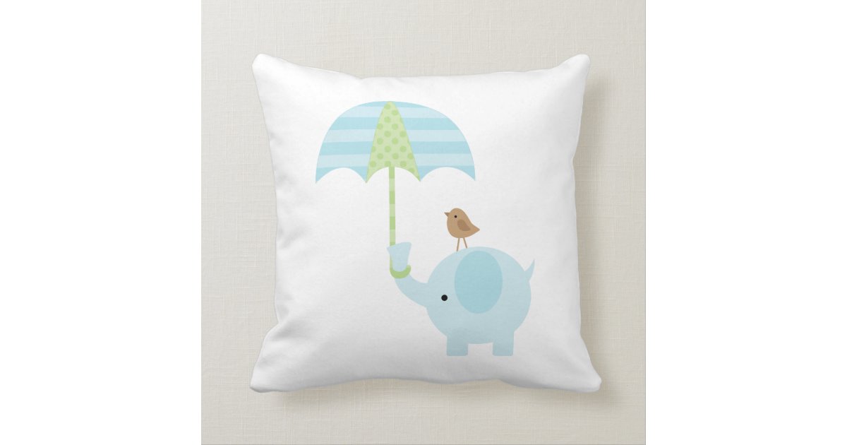 blue and green elephant baby birth announcement throw blue and green elephant baby birth announcement throw