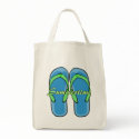 Blue and Green Flipflops Bag by Customizables Blue and Green Flipflops Bag