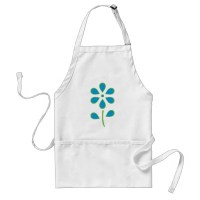 Blue and Green Flower Apron by toxiferous