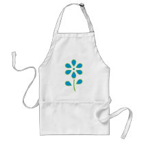 Blue and Green Flower Apron