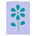 Blue and Green Flower Greeting Cards